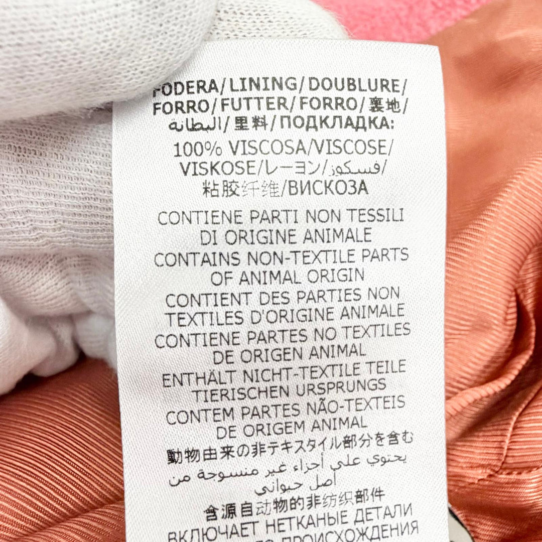 極美品△GUCCI グッチ 619267 ZAD82 ウール インターロッキングGボタン ショート ジャケット ピンク 36 イタリア製 正規品 レディース
