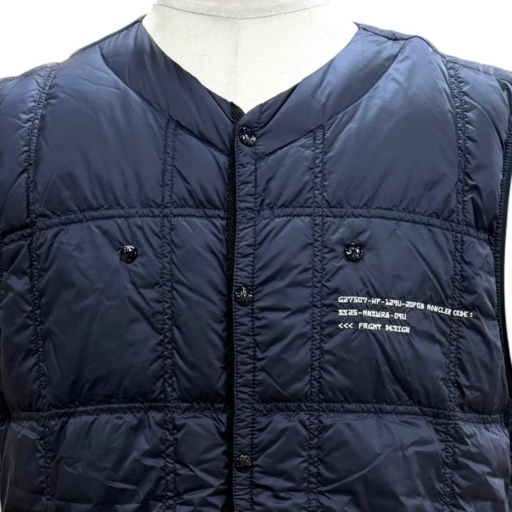 未使用品▼モンクレールジーニアス 7 フラグメント ヒロシフジワラ 2024年製 VAILE GILET ロゴワッペン付き ジレ ダウンベスト 4 正規品