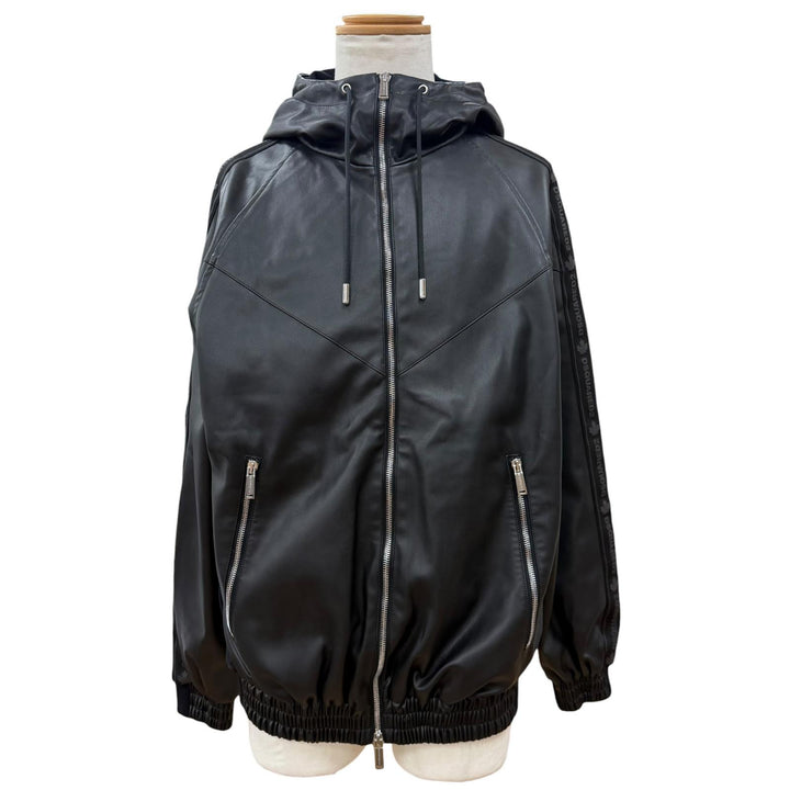 極美品▼DSQUARED2 ディースクエアード 24SS S74AM1459 Hybrid Swag Track Suit WZIPUP パーカー ジャケット ブラック 46 正規品 メンズ