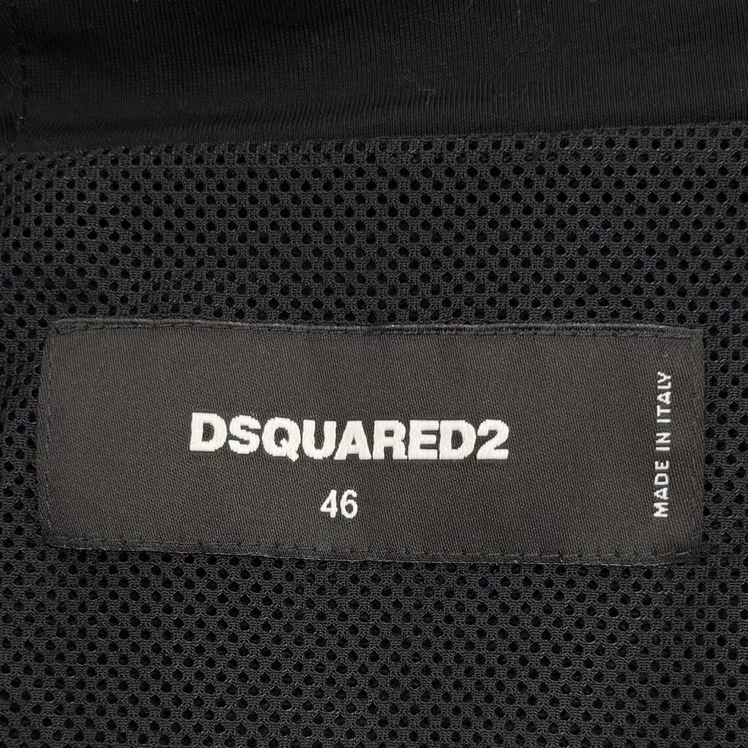 極美品▼DSQUARED2 ディースクエアード 24SS S74AM1459 Hybrid Swag Track Suit WZIPUP パーカー ジャケット ブラック 46 正規品 メンズ