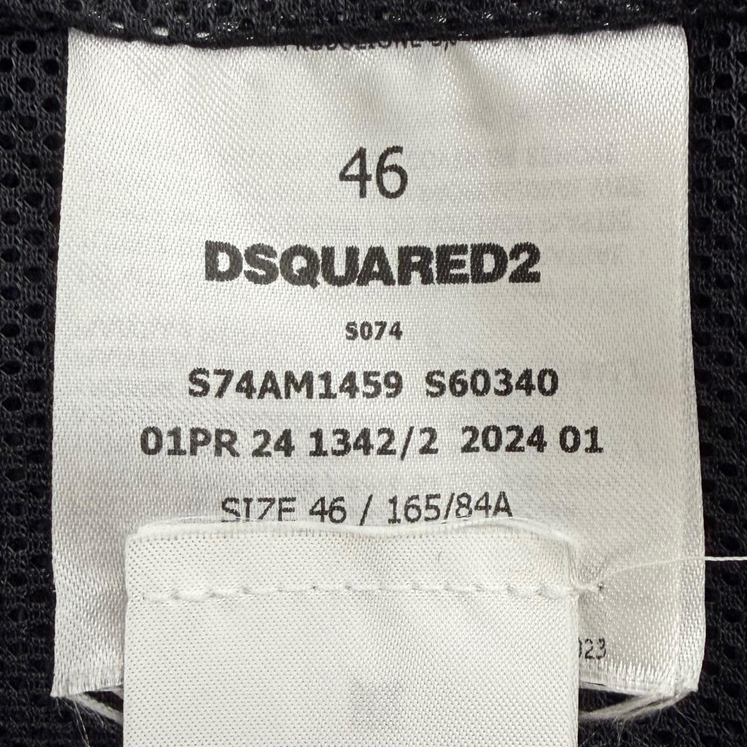 極美品▼DSQUARED2 ディースクエアード 24SS S74AM1459 Hybrid Swag Track Suit WZIPUP パーカー ジャケット ブラック 46 正規品 メンズ