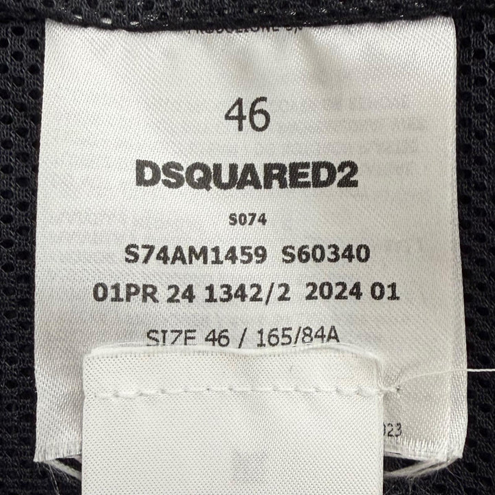 極美品▼DSQUARED2 ディースクエアード 24SS S74AM1459 Hybrid Swag Track Suit WZIPUP パーカー ジャケット ブラック 46 正規品 メンズ