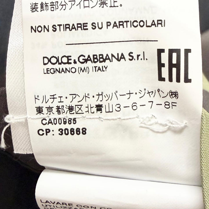 美品□DOLCE&amp;GABBANA ドルチェ＆ガッバーナ G9VE1T 黒タグ カモフラージュ柄 マウンテンパーカー カーキ 50 イタリア製 正規品 メンズ