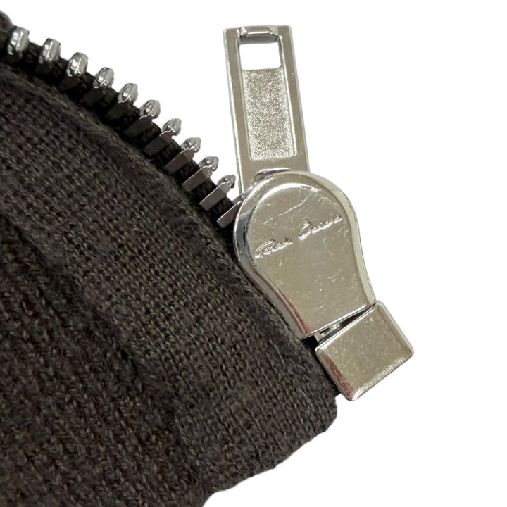 美品□Rick Owens リックオウエンス 22AW RU02B2614-WSB カシミヤ100％ ZIPUP ニットフーディー パーカー ブラウン XXL イタリア製