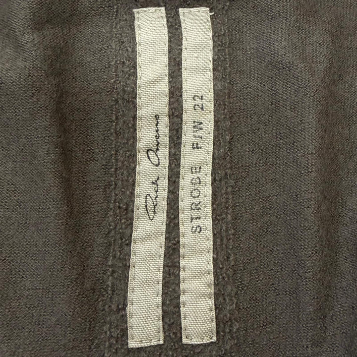 美品□Rick Owens リックオウエンス 22AW RU02B2614-WSB カシミヤ100％ ZIPUP ニットフーディー パーカー ブラウン XXL イタリア製