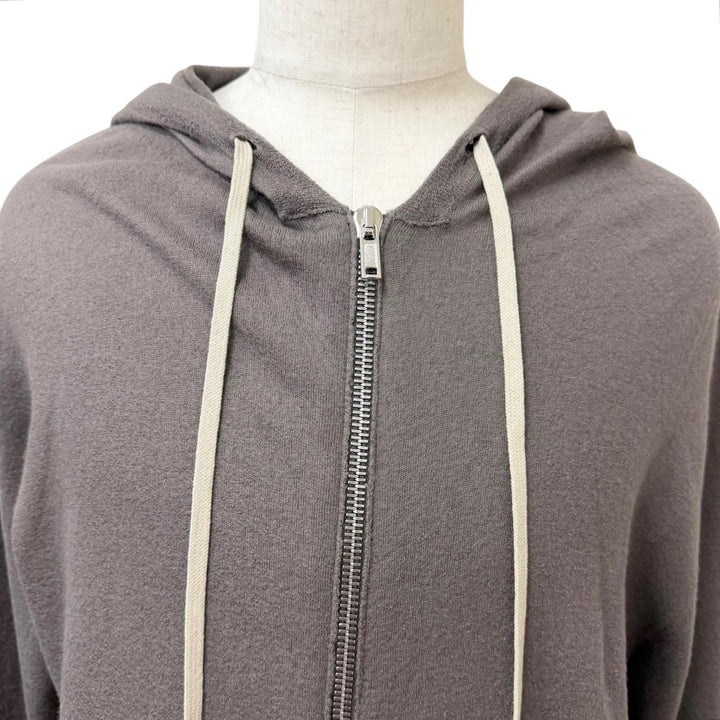 美品□Rick Owens リックオウエンス 22AW RU02B2614-WSB カシミヤ100％ ZIPUP ニットフーディー パーカー ブラウン XXL イタリア製