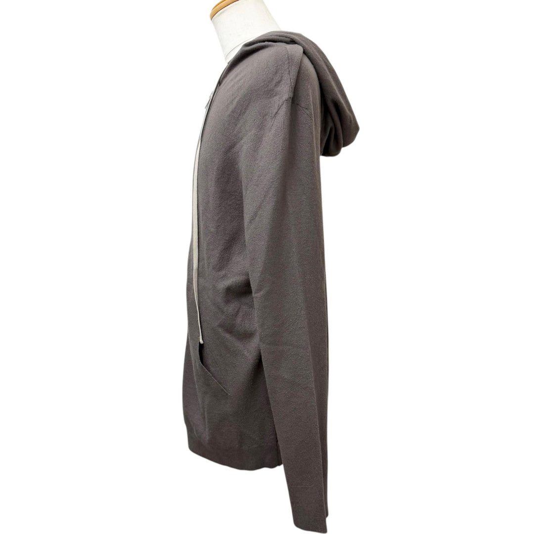 美品□Rick Owens リックオウエンス 22AW RU02B2614-WSB カシミヤ100％ ZIPUP ニットフーディー パーカー ブラウン XXL イタリア製