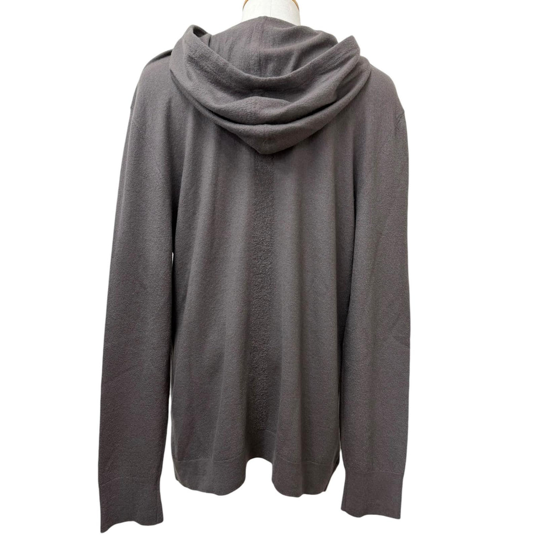 美品□Rick Owens リックオウエンス 22AW RU02B2614-WSB カシミヤ100％ ZIPUP ニットフーディー パーカー ブラウン XXL イタリア製