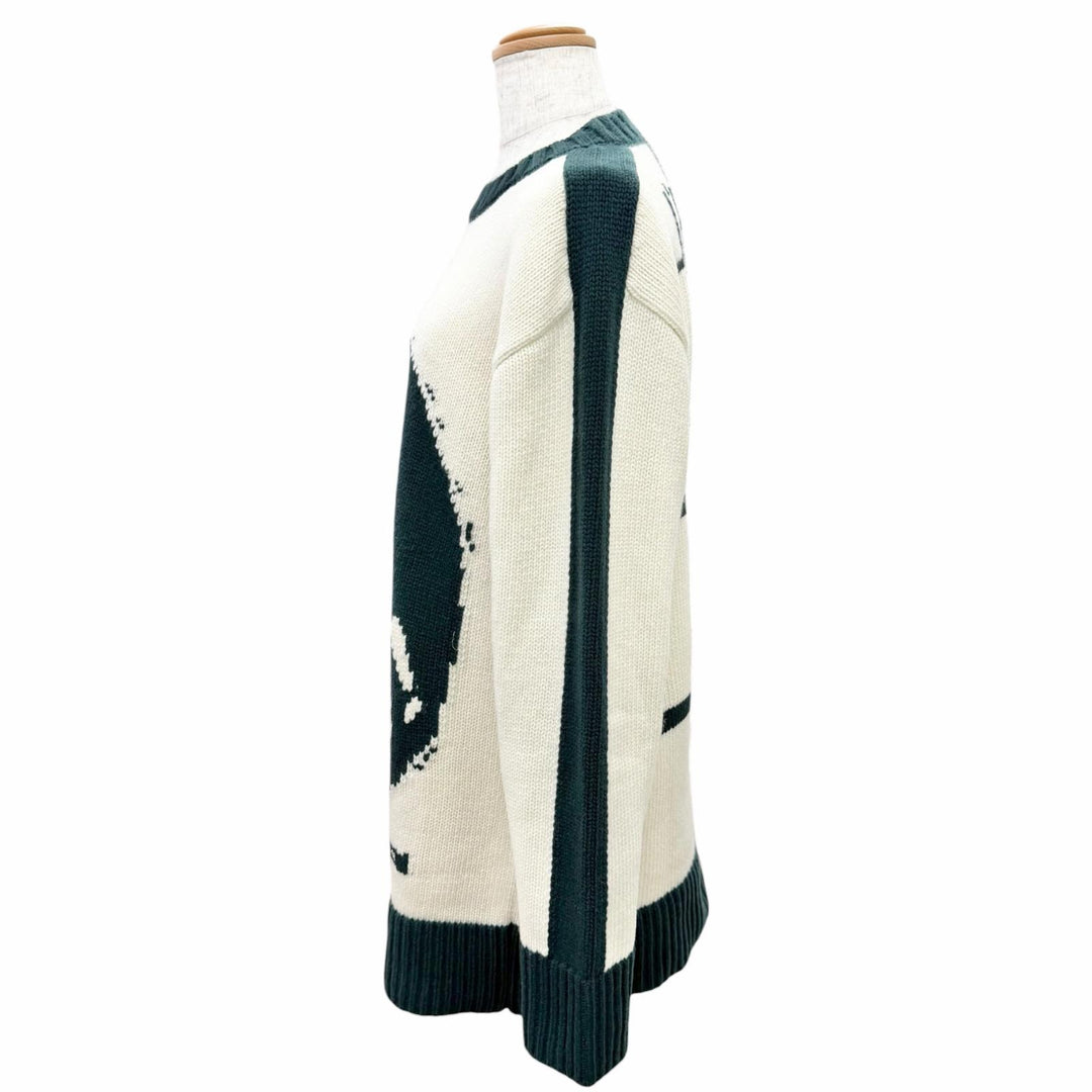 美品△Christian Dior クリスチャンディオール 854S19AM019 ウール カシミヤ JADIOR8 NON NON NON ET NON ニット セーター 38 正規品