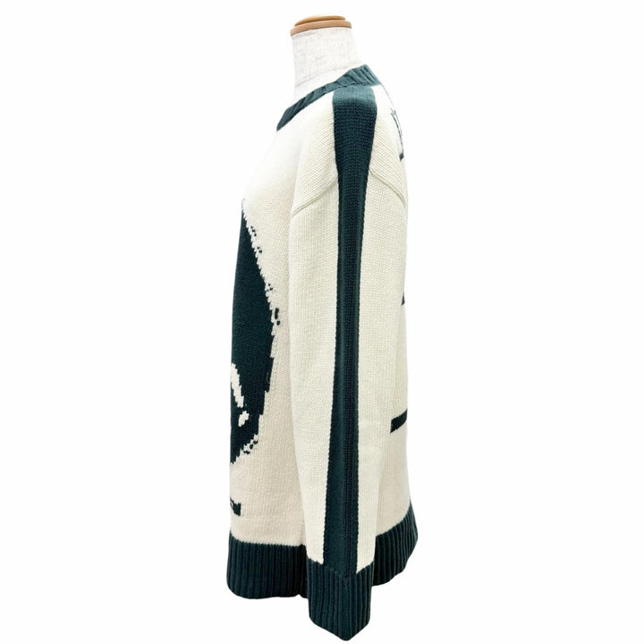 美品△Christian Dior クリスチャンディオール 854S19AM019 ウール カシミヤ JADIOR8 NON NON NON ET NON ニット セーター 38 正規品