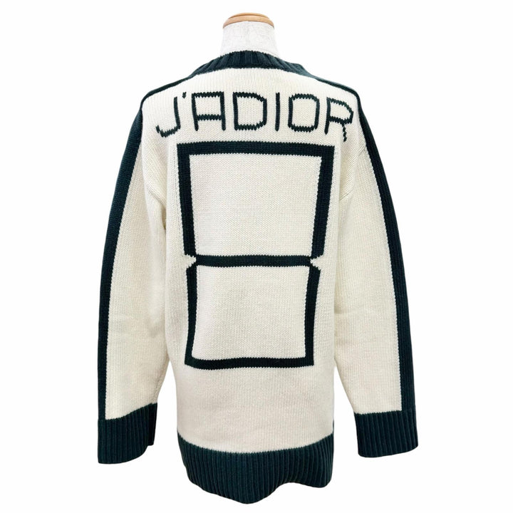 美品△Christian Dior クリスチャンディオール 854S19AM019 ウール カシミヤ JADIOR8 NON NON NON ET NON ニット セーター 38 正規品