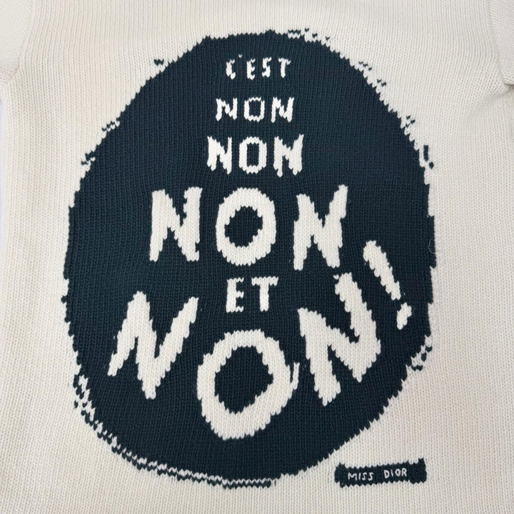 美品△Christian Dior クリスチャンディオール 854S19AM019 ウール カシミヤ JADIOR8 NON NON NON ET NON ニット セーター 38 正規品