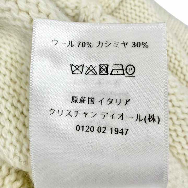 美品△Christian Dior クリスチャンディオール 854S19AM019 ウール カシミヤ JADIOR8 NON NON NON ET NON ニット セーター 38 正規品