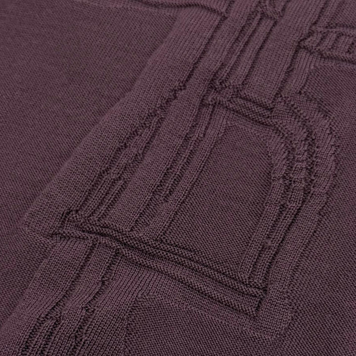 極美品▼HERMES エルメス フラグモン エケストル アンテグラル ウール100% タートルネック ニット ボルドー(パープル) L 正規品 メンズ