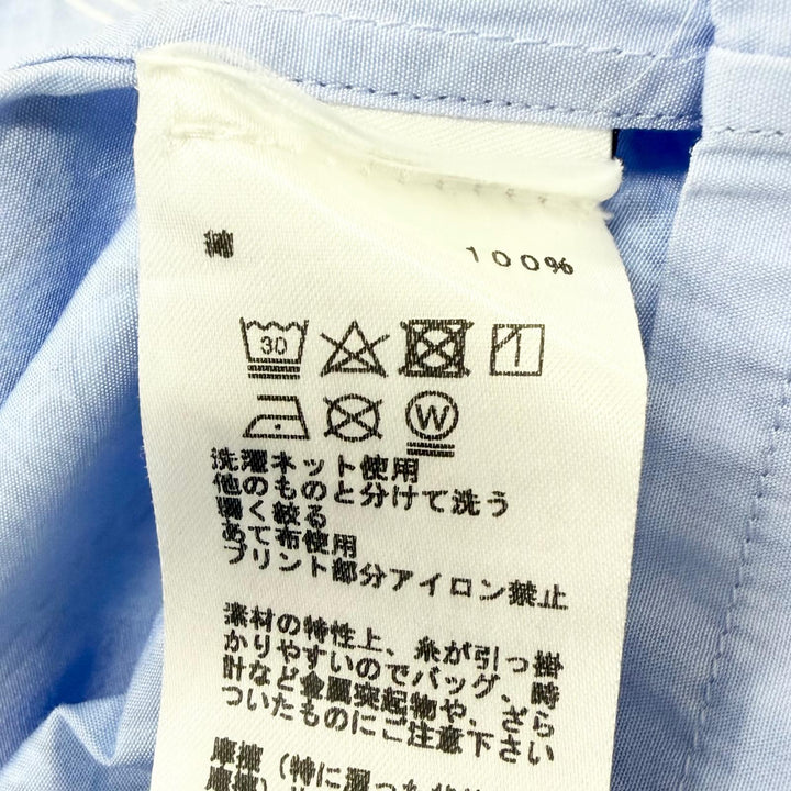 極美品□HERMES エルメス 22SS モール エ グルメット コットン セリエボタン 長袖シャツ ライトブルー 41 フランス製 正規品 メンズ