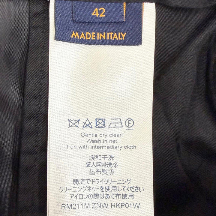 未使用品□LOUIS VUITTON NBA ルイヴィトン NBA ウール 総柄 シングル トラウザーズパンツ スラックス ブラック 42 イタリア製 正規品