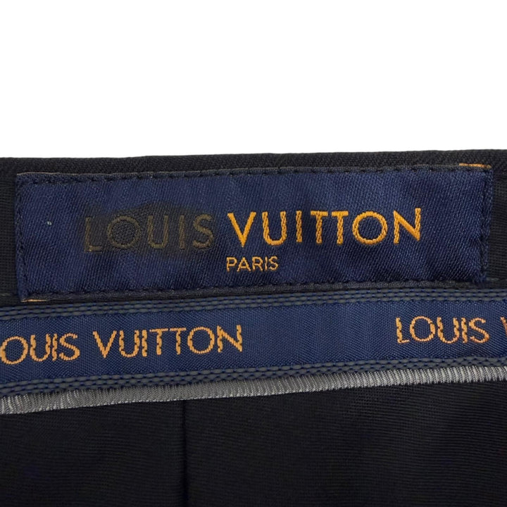未使用品□LOUIS VUITTON NBA ルイヴィトン NBA ウール 総柄 シングル トラウザーズパンツ スラックス ブラック 42 イタリア製 正規品