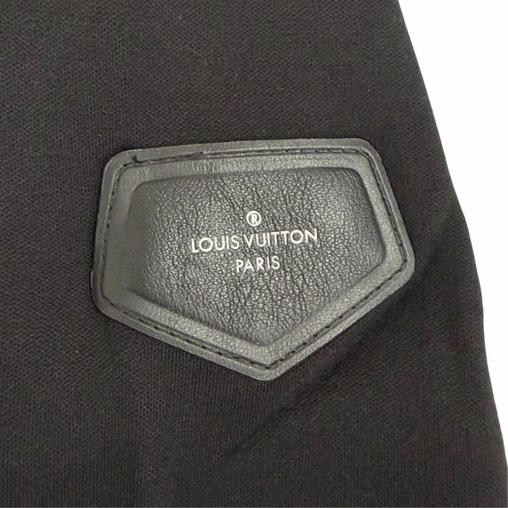 未使用△LOUIS VUITTON ルイヴィトン フラワープリント ラッフルスウェットシャツドレス 長袖 ワンピース ブラック XS イタリア製 正規品