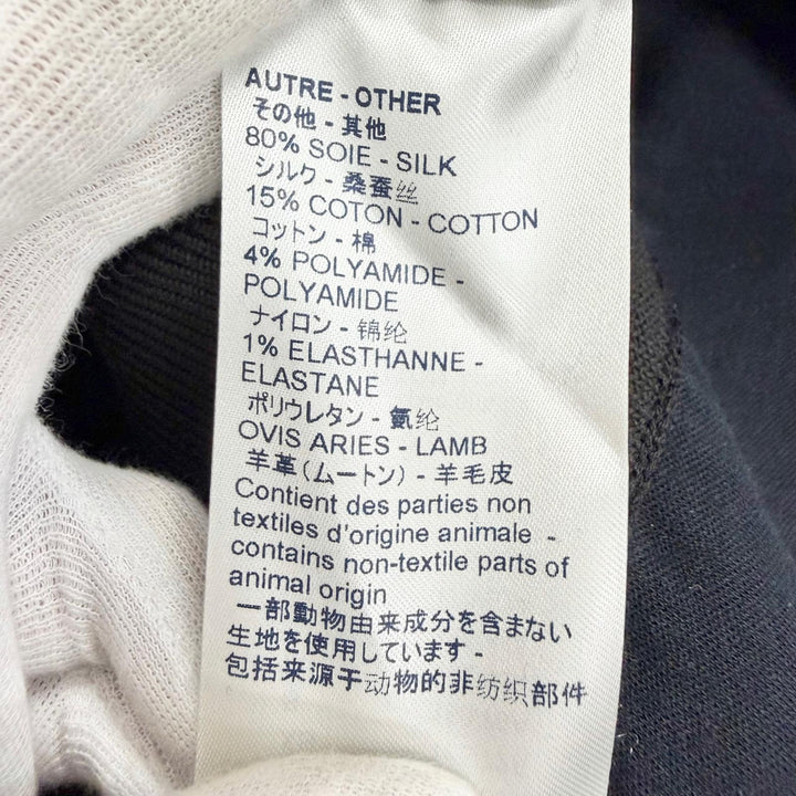 未使用△LOUIS VUITTON ルイヴィトン フラワープリント ラッフルスウェットシャツドレス 長袖 ワンピース ブラック XS イタリア製 正規品