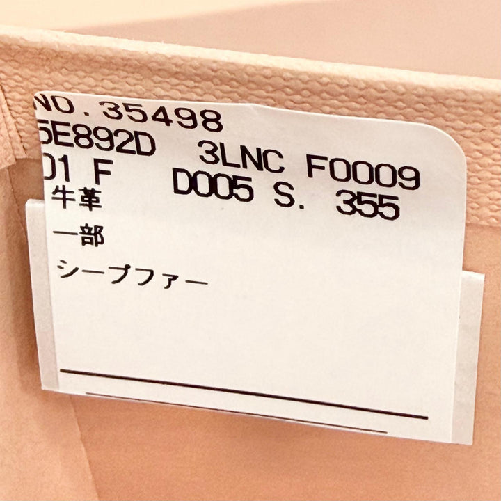 未使用品△MIUMIU ミュウミュウ 5E892D 3LNC F0009 カーフレザー シープファー ロゴ ユーズド加工 ローカットスニーカー ホワイト 35.5
