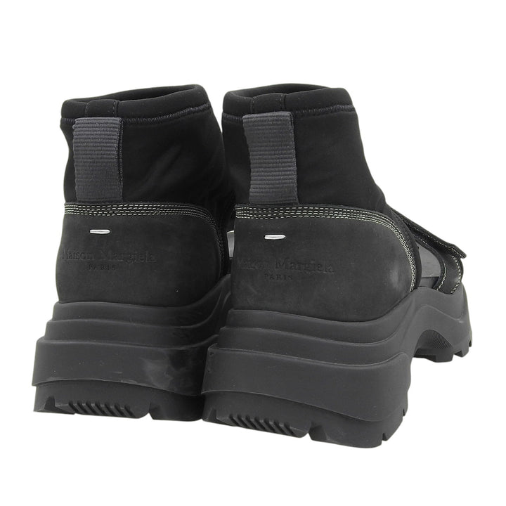美品▲Maison Margiela 22 メゾンマルジェラ22 タッチストラップ サンダル スウェードレザー サンダル ブラック 39 伊製 メンズ 保存袋付
