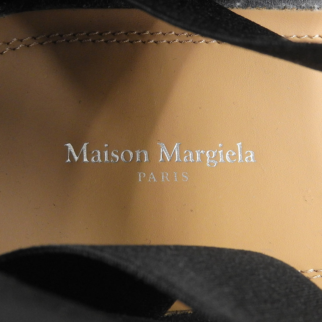 美品▲Maison Margiela 22 メゾンマルジェラ22 タッチストラップ サンダル スウェードレザー サンダル ブラック 39 伊製 メンズ 保存袋付