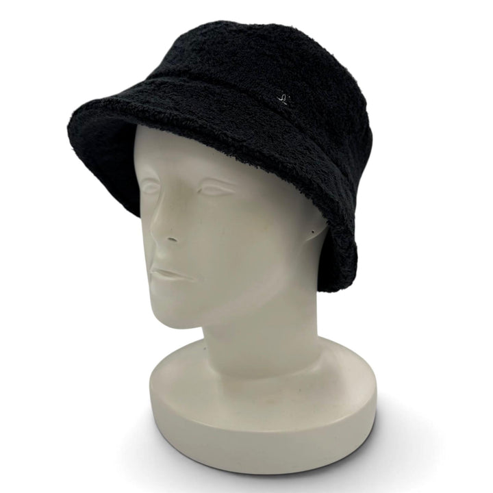 美品☆CHANEL シャネル 21C ココマーク パイル地ハット バケットハット 帽子 ブラック ブラック金具 M 正規品 レディース
