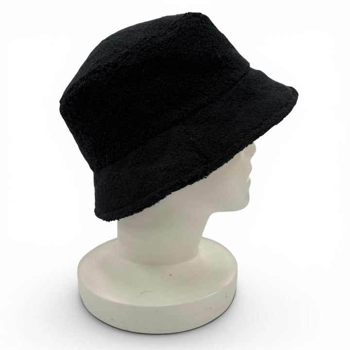 美品☆CHANEL シャネル 21C ココマーク パイル地ハット バケットハット 帽子 ブラック ブラック金具 M 正規品 レディース
