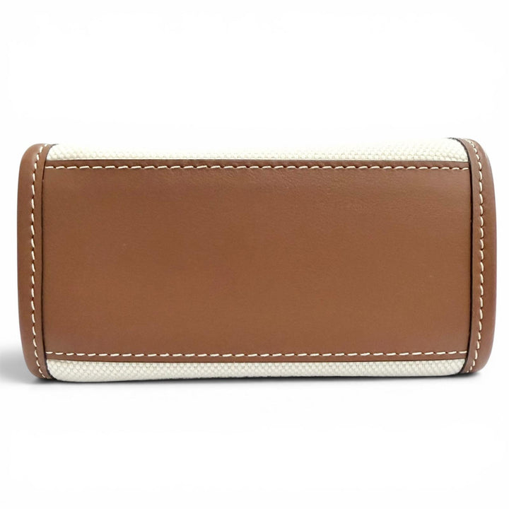 未使用品△BURBERRY バーバリー 22SS 8052460 マイクロ フランシス TB トートバッグ キャンバス レザー 2WAY ハンド ショルダーバッグ