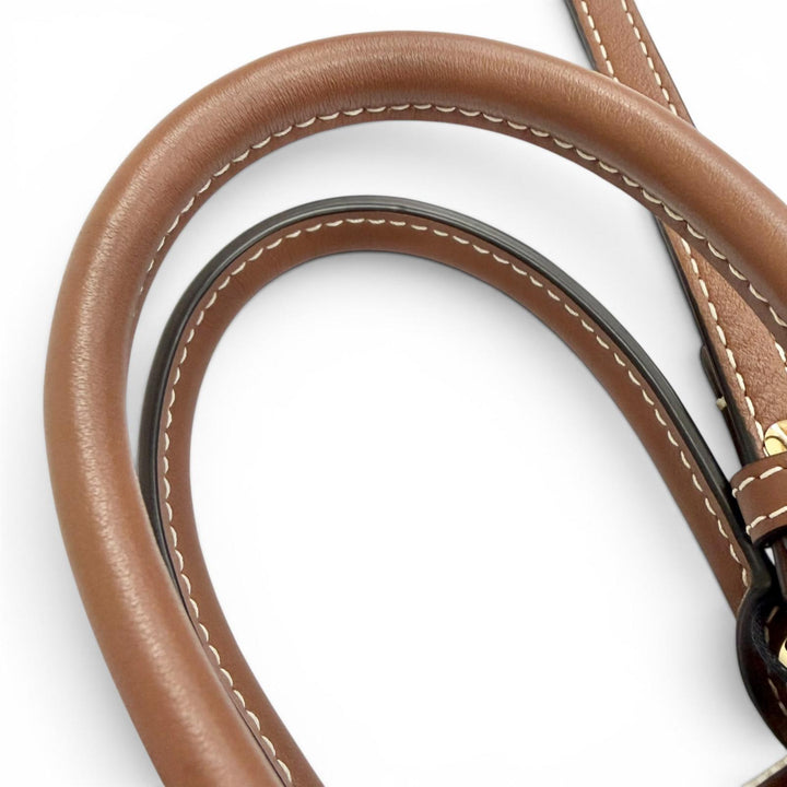 未使用品△BURBERRY バーバリー 22SS 8052460 マイクロ フランシス TB トートバッグ キャンバス レザー 2WAY ハンド ショルダーバッグ