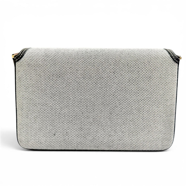 未使用品△BURBERRY バーバリー 8053311 LS NEW HAMPSHIRE ホースフェリー ロゴ スクエア ショルダーバッグ ブラック タン ゴールド金具