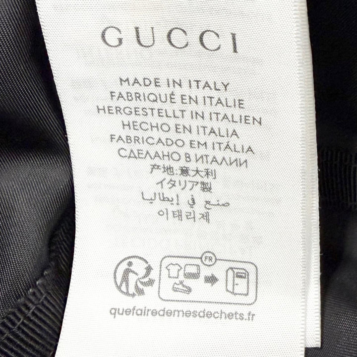 極美品□GUCCI グッチ 25SS 813534 ウェブストライプ エンボスロゴ バケットハット 帽子 ブラック M/58cm イタリア製 正規品 メンズ