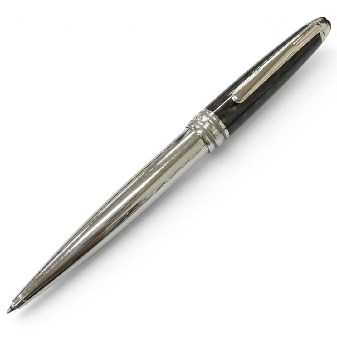 良品□MONTBLANC モンブラン マイスターシュテュック ソリテール カーボンスティール クラシック ボールペン シルバー ドイツ製 筆記OK