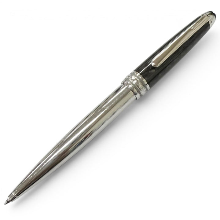 良品□MONTBLANC モンブラン マイスターシュテュック ソリテール カーボンスティール クラシック ボールペン シルバー ドイツ製 筆記OK