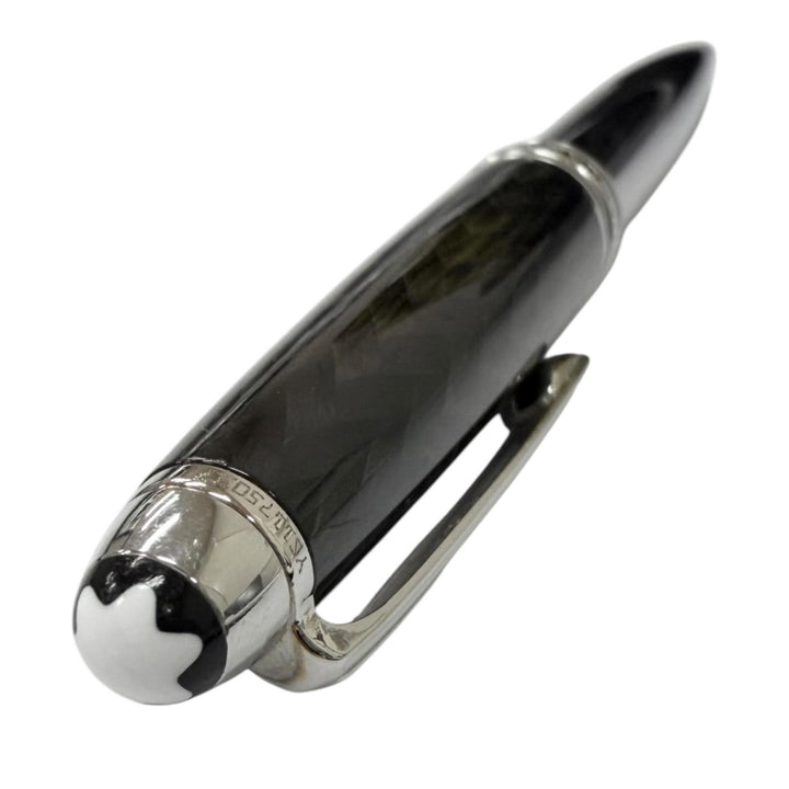 良品□MONTBLANC モンブラン マイスターシュテュック ソリテール カーボンスティール クラシック ボールペン シルバー ドイツ製 筆記OK