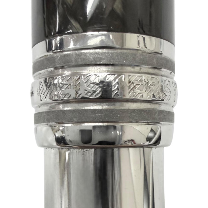 良品□MONTBLANC モンブラン マイスターシュテュック ソリテール カーボンスティール クラシック ボールペン シルバー ドイツ製 筆記OK