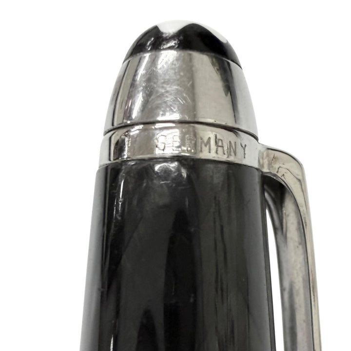 良品□MONTBLANC モンブラン マイスターシュテュック ソリテール カーボンスティール クラシック ボールペン シルバー ドイツ製 筆記OK