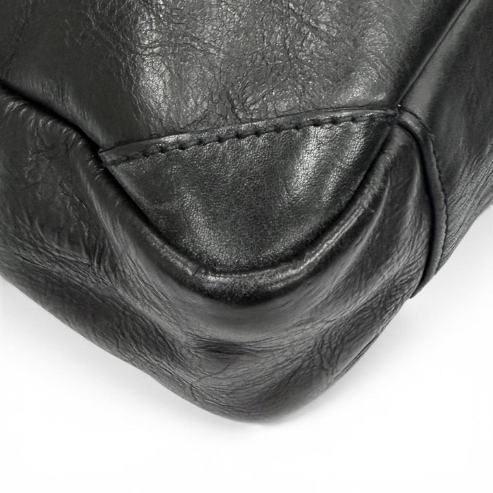 美品▼dan genten ダン ゲンテン レザー ロゴ刻印 ビジネスバッグ ブリーフケース 通勤鞄 カバン ブラック メンズ 収納抜群◎