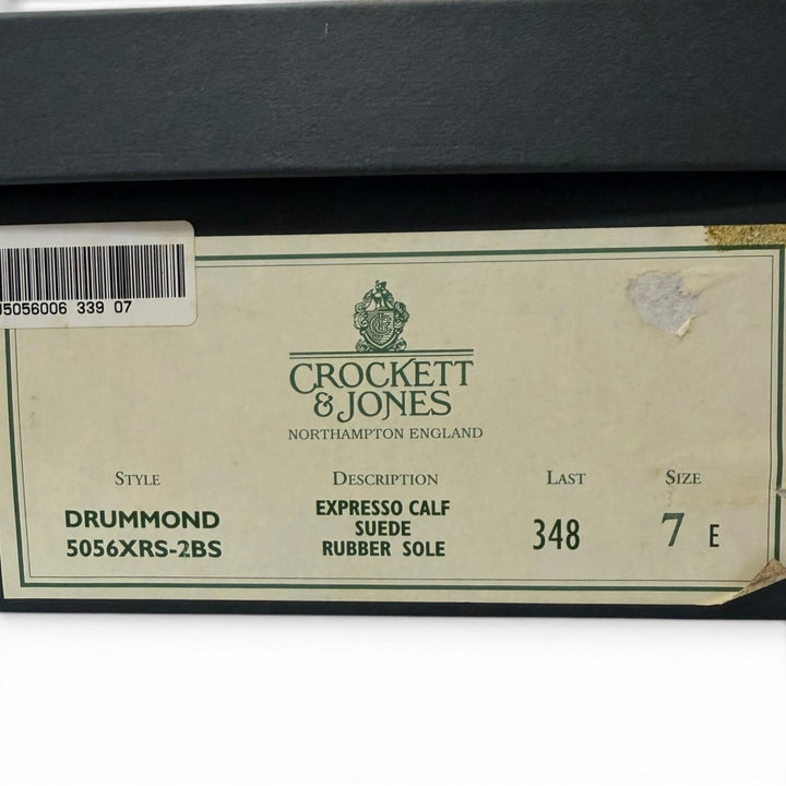 極美品□CROCKETT&amp;JONES クロケットアンドジョーンズ 5056 DRUMMOND スウェードレザー 348ラスト フルブローグ ドレスシューズ 7E 英国製