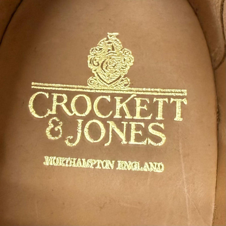 極美品□CROCKETT&amp;JONES クロケットアンドジョーンズ 5056 DRUMMOND スウェードレザー 348ラスト フルブローグ ドレスシューズ 7E 英国製
