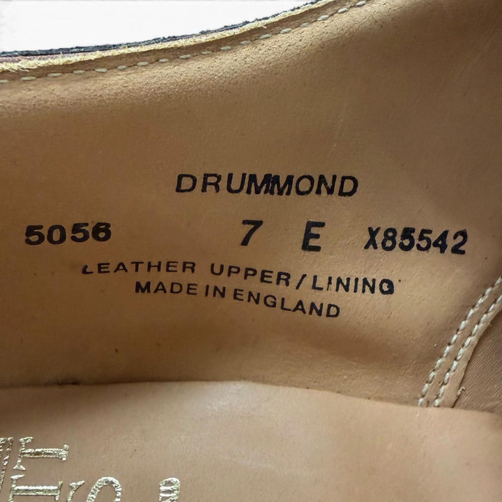 極美品□CROCKETT&amp;JONES クロケットアンドジョーンズ 5056 DRUMMOND スウェードレザー 348ラスト フルブローグ ドレスシューズ 7E 英国製
