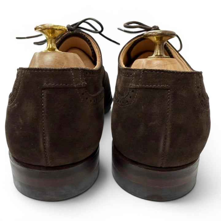 極美品□CROCKETT&amp;JONES クロケットアンドジョーンズ 5056 DRUMMOND スウェードレザー 348ラスト フルブローグ ドレスシューズ 7E 英国製