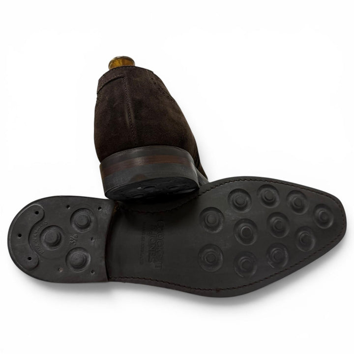 極美品□CROCKETT&amp;JONES クロケットアンドジョーンズ 5056 DRUMMOND スウェードレザー 348ラスト フルブローグ ドレスシューズ 7E 英国製