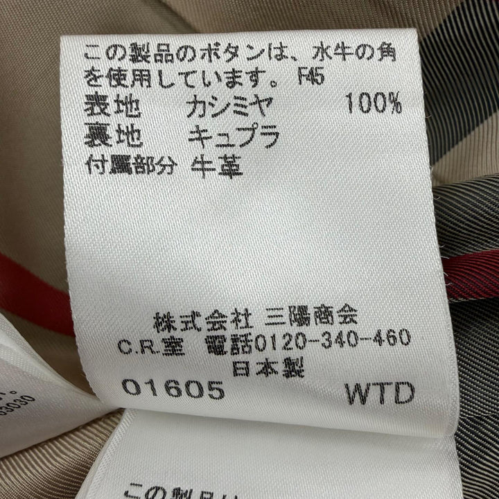 美品☆BURBERRY LONDON バーバリーロンドン カシミヤ100％ ノバチェック柄 トグルボタン フード付 ZIP ダッフルコート グレー 38 正規品