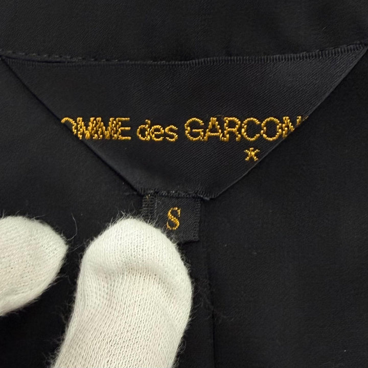 美品★COMME des GARCONS コムデギャルソン 89SS ドット シースルー レイヤード ジャケット ブラック S 日本製 正規品 レディース