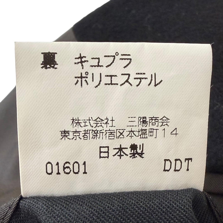 極美品□BURBERRY LONDON バーバリーロンドン カシミヤ 羊毛 裏ロゴ総柄 チェスターコート ブラック 92-170-5 日本製 正規品 メンズ