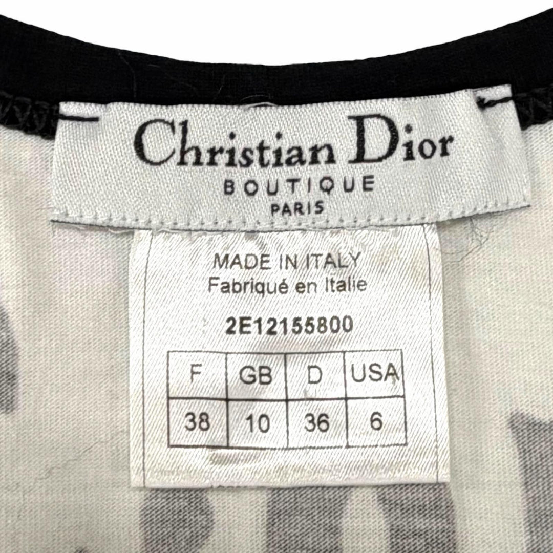 極美品★Christian Dior クリスチャンディオール 02SS 2E12155800 コットン100％ ジョン・ガリアーノ期 タンクトップ 38 正規品