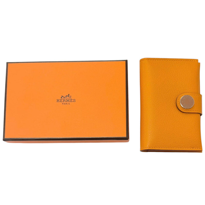 極美品□HERMES エルメス R.M.S. エバーカラー クルードセル レザーカードケース アプリコット ゴールド B刻印 フランス製 メンズ 箱付き