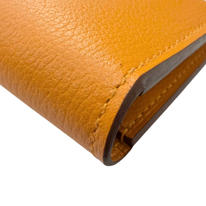 極美品□HERMES エルメス R.M.S. エバーカラー クルードセル レザーカードケース アプリコット ゴールド B刻印 フランス製 メンズ 箱付き