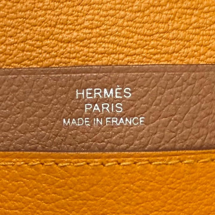 極美品□HERMES エルメス R.M.S. エバーカラー クルードセル レザーカードケース アプリコット ゴールド B刻印 フランス製 メンズ 箱付き